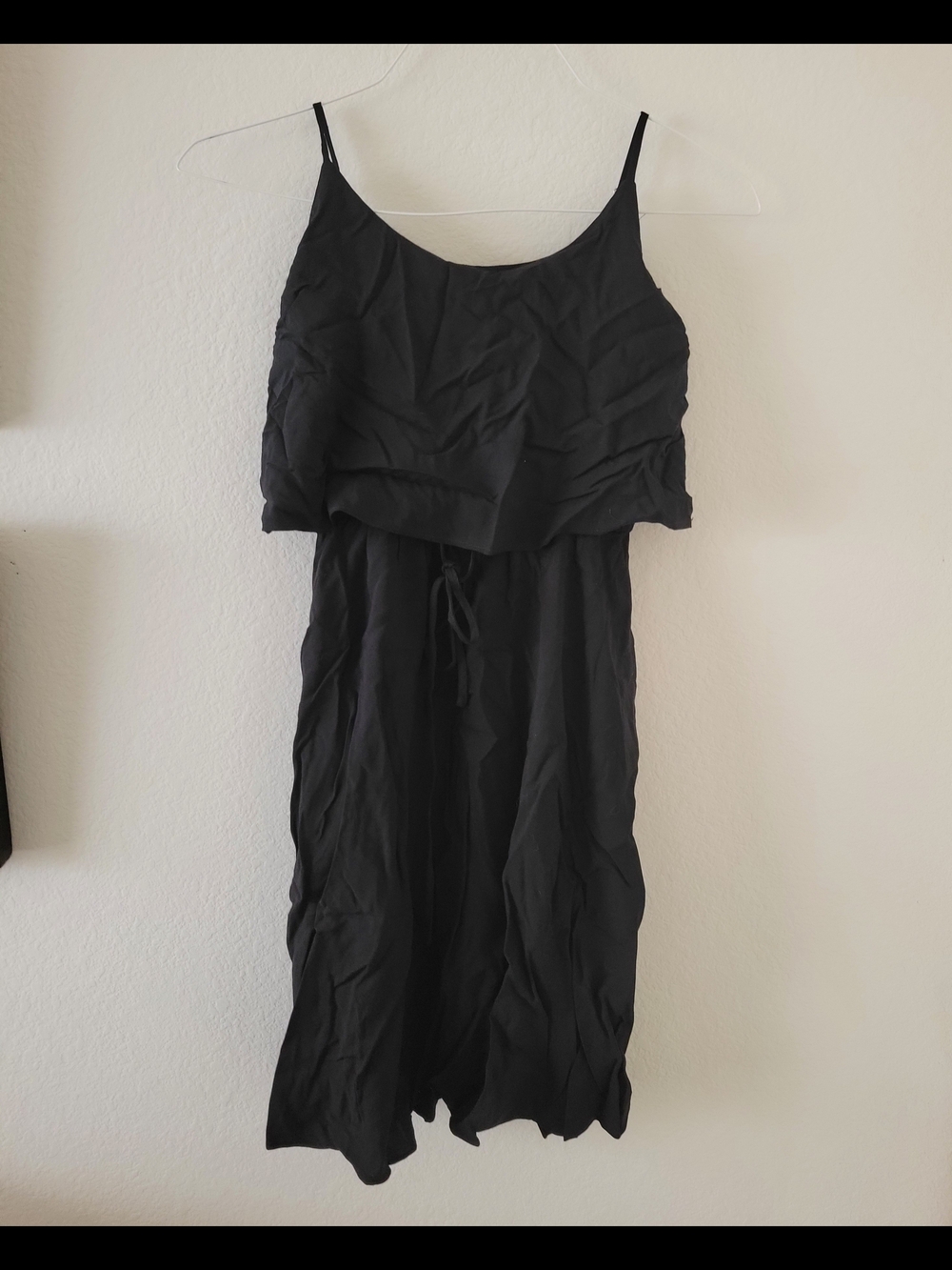 Women's Black Spaghetti-Strap Summer Dress